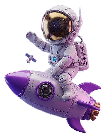 Astronaut on rocket
